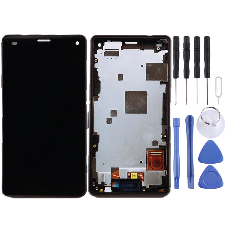 OEM LCD Screen for Sony Xperia Z3 Mini Compact Digitizer Full Assembly with Frame(Black) - free shipping - PMC TechLife - Order now!