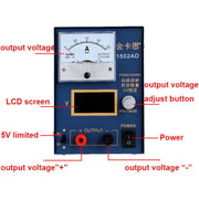 Kaisi KS-1502AD 15V 2A DC Power Supply Voltage Regulator Stabilizer Ammeter Adjustable Power Supply Repair Tools , US Plug