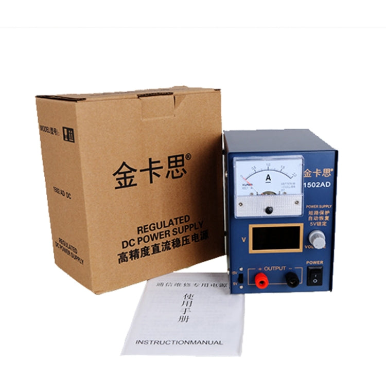 Kaisi KS-1502AD 15V 2A DC Power Supply Voltage Regulator Stabilizer Ammeter Adjustable Power Supply Repair Tools , EU Plug - free shipping - PMC TechLife - Order now!