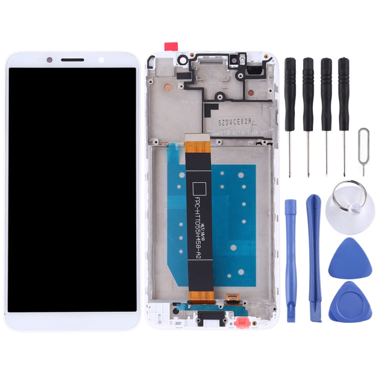 OEM LCD Screen for Huawei Y5 Prime (2018) Digitizer Full Assembly with Frame (White) - free shipping - PMC TechLife - Order now!