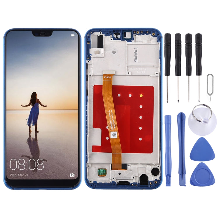LCD Screen and Digitizer Full Assembly with Frame for Huawei P20 Lite / Nova 3e(Blue) - free shipping - PMC TechLife - Order now!