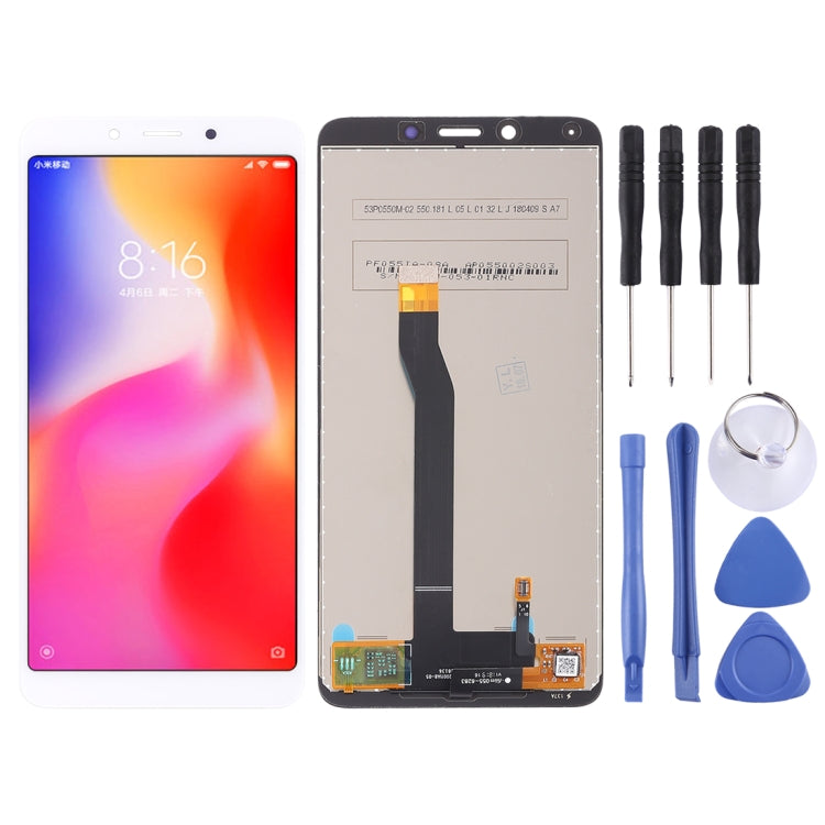 TFT LCD Screen for Xiaomi Redmi 6 / 6A with Digitizer Full Assembly(White) - free shipping - PMC TechLife - Order now!