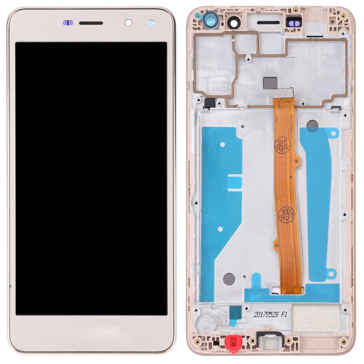 OEM LCD Screen for Huawei Y5 (2017) Digitizer Full Assembly with Frame (Gold) - free shipping - PMC TechLife - Order now!