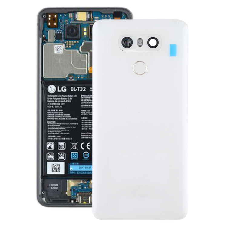 Battery Back Cover with Camera Lens & Fingerprint Sensor for LG G6 / H870 / H870DS / H872 / LS993 / VS998 / US997(White) - For LG by PMC TechLife | Online Shopping South Africa | PMC TechLife