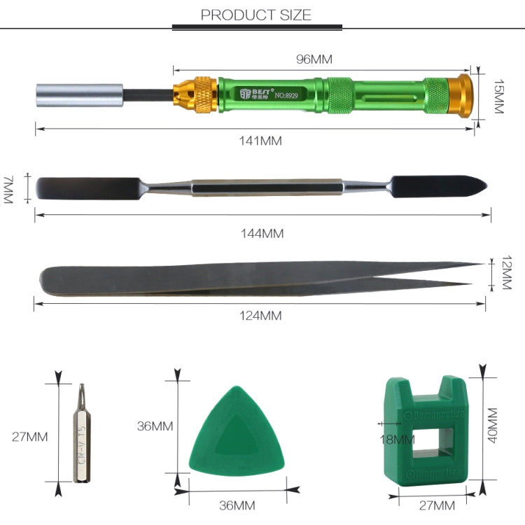 BEST BST-8929 Screwdriver Magnetic Bit Driver Kit 37 in 1 Professional Screwdrivers Set - Screwdriver Set by BEST | Online Shopping South Africa | PMC TechLife | Buy Now Pay Later Mobicred