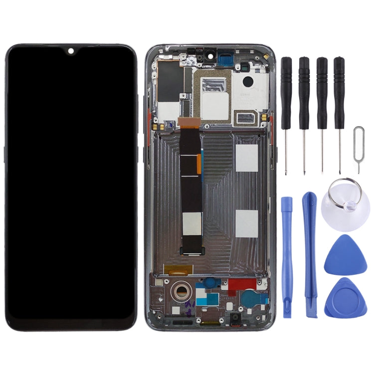 OLED LCD Screen for Xiaomi Mi 9 Digitizer Full Assembly with Frame(Black)