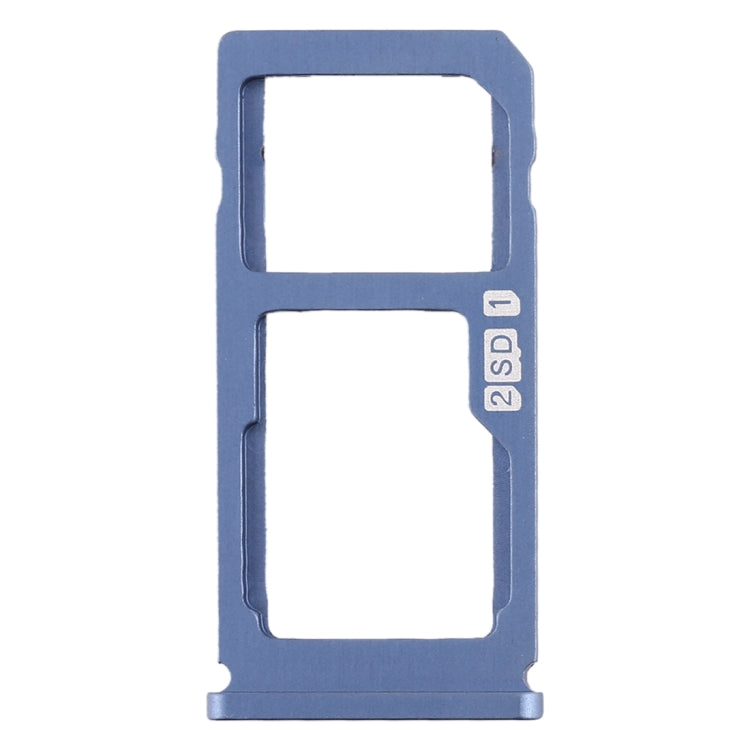 SIM Card Tray + SIM Card Tray / Micro SD Card Tray for Nokia 8 / N8 TA-1012 TA-1004 TA-1052 (Blue)