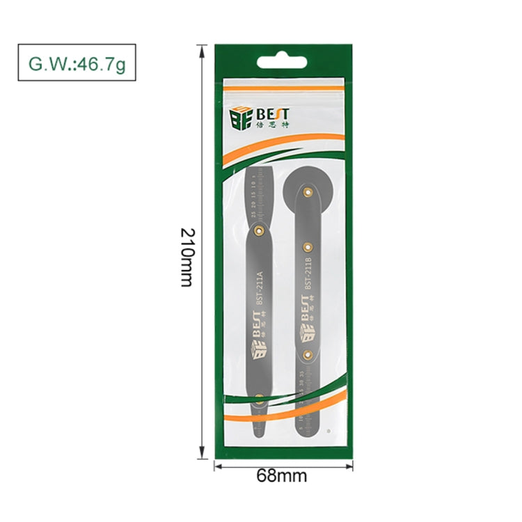 BEST BST-211A/B Universal Mobile Phone Repair Opener Tool Metal Disassemble Crowbar Metal Steel Pry Tool Set - Tool Kits by BEST | Online Shopping South Africa | PMC TechLife | Buy Now Pay Later Mobicred