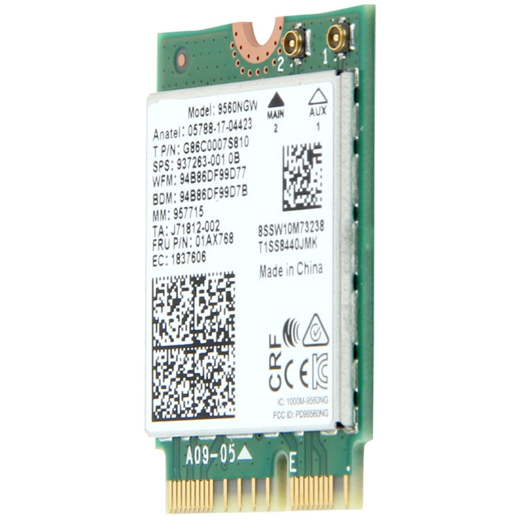 9560NGW Dual Band 1.73Gbps Wireless for Intel 9560ac NGFF Key E Wifi Card 8020.11ac Bluetooth 5.0 Laptop for Windows 10 - Add-on Cards by PMC TechLife | Online Shopping South Africa | PMC TechLife | Buy Now Pay Later Mobicred