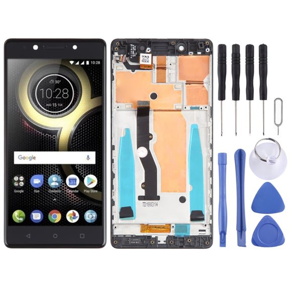 OEM LCD Screen for Lenovo K8 Note XT1902-3 Digitizer Full Assembly with Frame (Black)