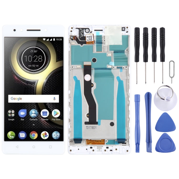 OEM LCD Screen for Lenovo K8 Note XT1902-3 Digitizer Full Assembly with Frame (White) - free shipping - PMC TechLife - Order now!