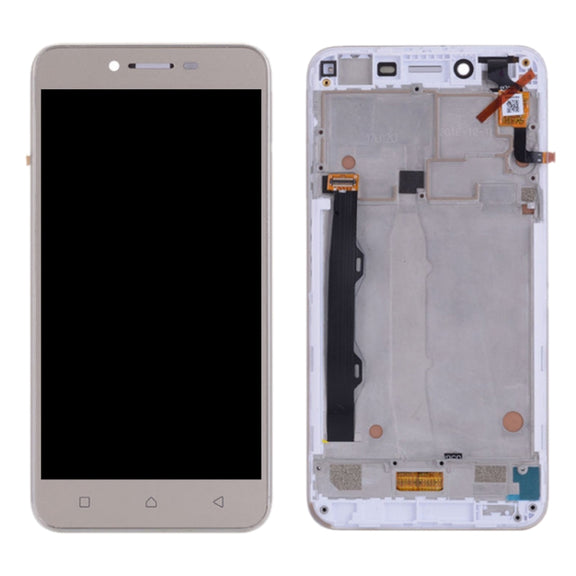 OEM LCD Screen for Lenovo Vibe K5 Plus A6020A46 A6020l36 A6020l37 Digitizer Full Assembly with Frame (Gold)