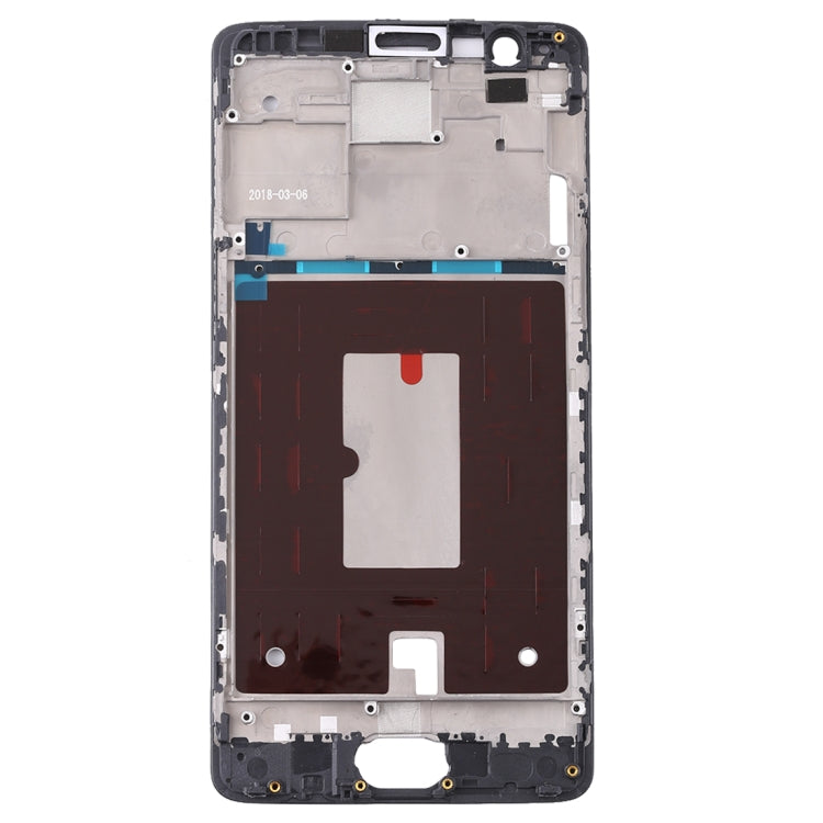 For OnePlus 3 / 3T / A3003 / A3000 / A3100 Front Housing LCD Frame Bezel Plate (Black) - Frame Bezel Plate by PMC TechLife | Online Shopping South Africa | PMC TechLife