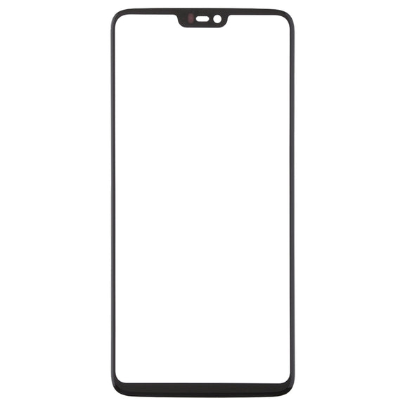 For OnePlus 6 Front Screen Outer Glass Lens (Black)