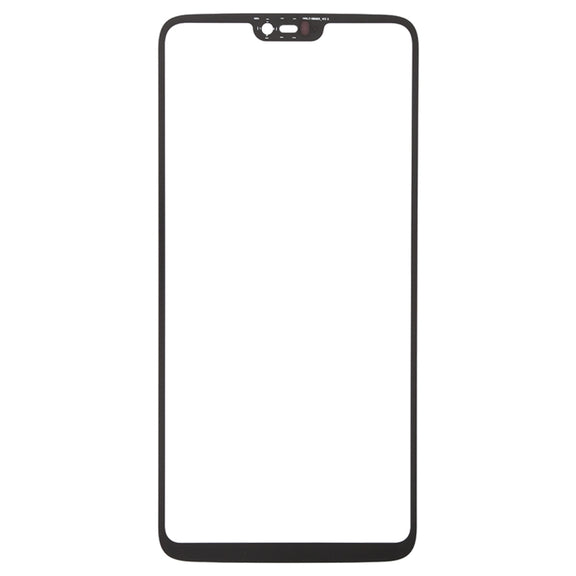 For OnePlus 6 Front Screen Outer Glass Lens (Black)