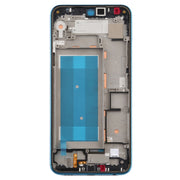 Front Housing LCD Frame Bezel Plate for LG K50 / K12 MAX / LMX520BMW / LMX520EMW(Double SIM Version) (Blue)