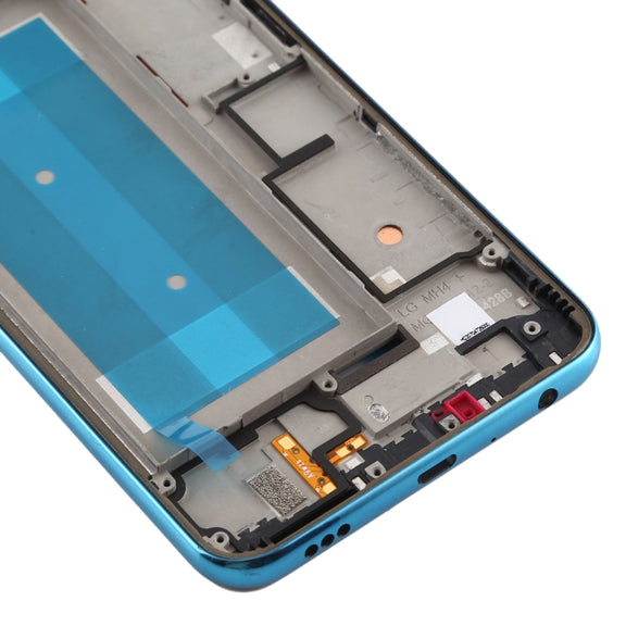 Front Housing LCD Frame Bezel Plate for LG K50 / K12 MAX / LMX520BMW / LMX520EMW(Double SIM Version) (Blue)