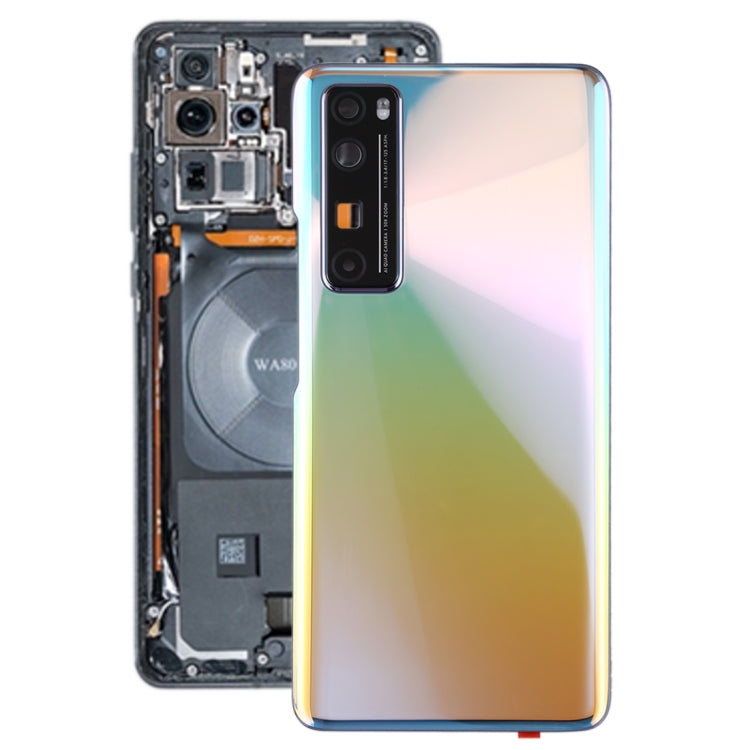 Original Battery Back Cover with Camera Lens Cover for Huawei Nova 7 Pro 5G(Silver) - Back Cover by PMC TechLife | Online Shopping South Africa | PMC TechLife