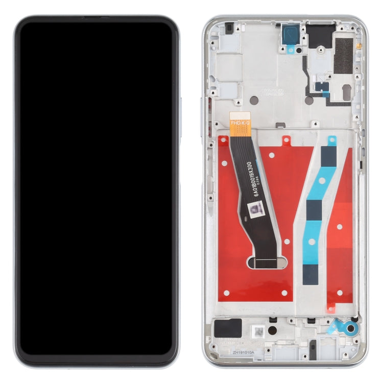 OEM LCD Screen for Huawei P smart Pro 2019 Digitizer Full Assembly with Frame(Silver)