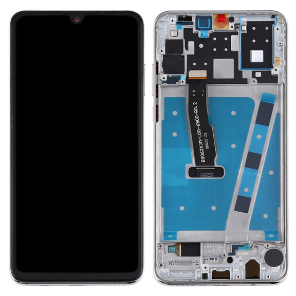 OEM LCD Screen for Huawei P30 Lite (RAM 4G / Standard Version) Digitizer Full Assembly with Frame(White)