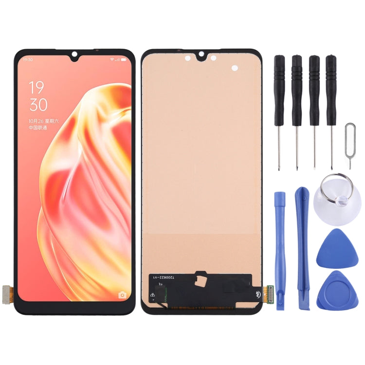 TFT LCD Screen for OPPO Reno3 / A91 / F15 / F17 with Digitizer Full Assembly, Not Supporting Fingerprint Identification - free shipping - PMC TechLife - Order now!