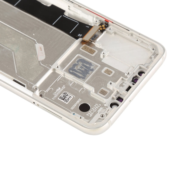 LCD Screen and Digitizer Full Assembly with Frame & Side Keys for Xiaomi Mi 8(Silver)