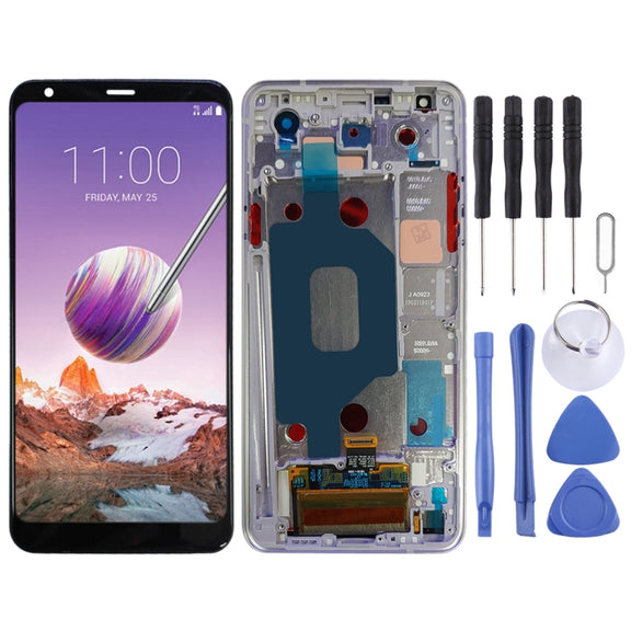 TFT LCD Screen for LG Stylo 4 / Q Stylo 4 / Q710 / Q710MS / Q710CS Digitizer Full Assembly with Frame(Pink)