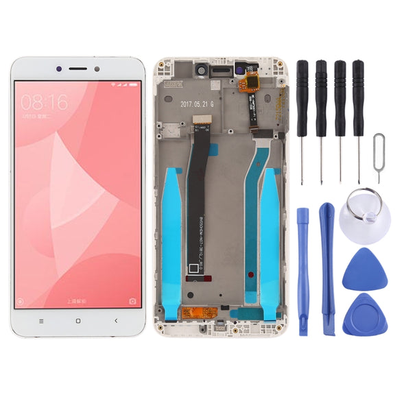 TFT LCD Screen for Xiaomi Redmi 4X Digitizer Full Assembly with Frame(White)