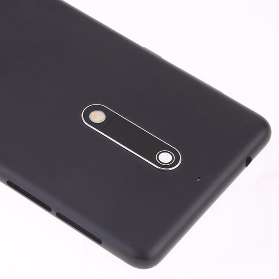 Battery Back Cover with Camera Lens & Side Keys for Nokia 5(Black)