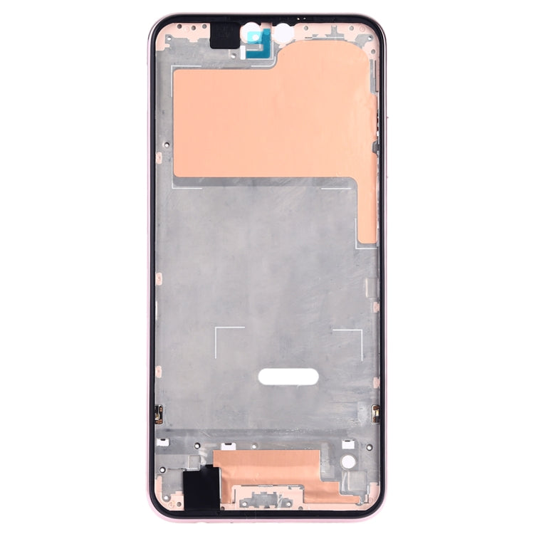 Front Housing LCD Frame Bezel Plate with Side Keys for Huawei Y9 (2019)(Pink)
