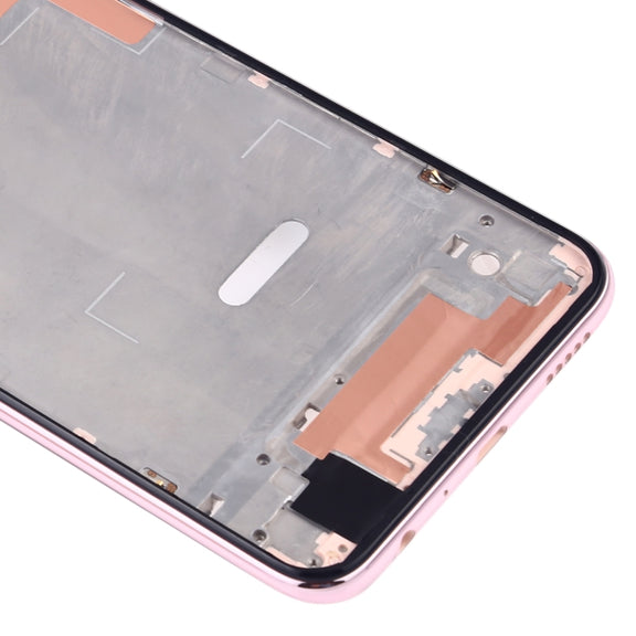 Front Housing LCD Frame Bezel Plate with Side Keys for Huawei Y9 (2019)(Pink)