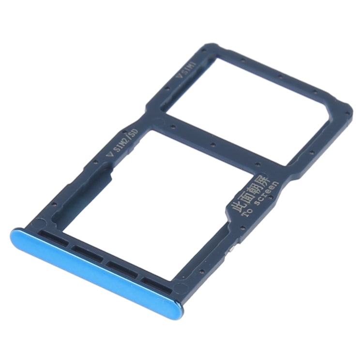 SIM Card Tray +  SIM Card Tray / Micro SD Card for Huawei P30 Lite(Blue)