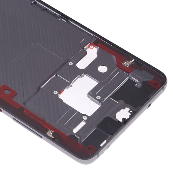 Front Housing LCD Frame Bezel Plate with Side Keys for Huawei Mate 20(Black)