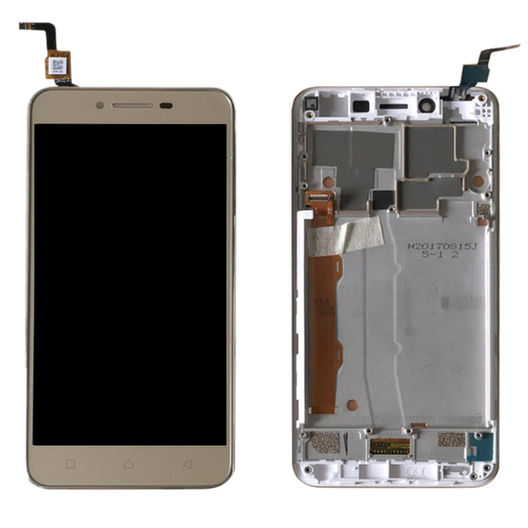 OEM LCD Screen for Lenovo Vibe K5 A6020A40 Digitizer Full Assembly with Frame (Gold)