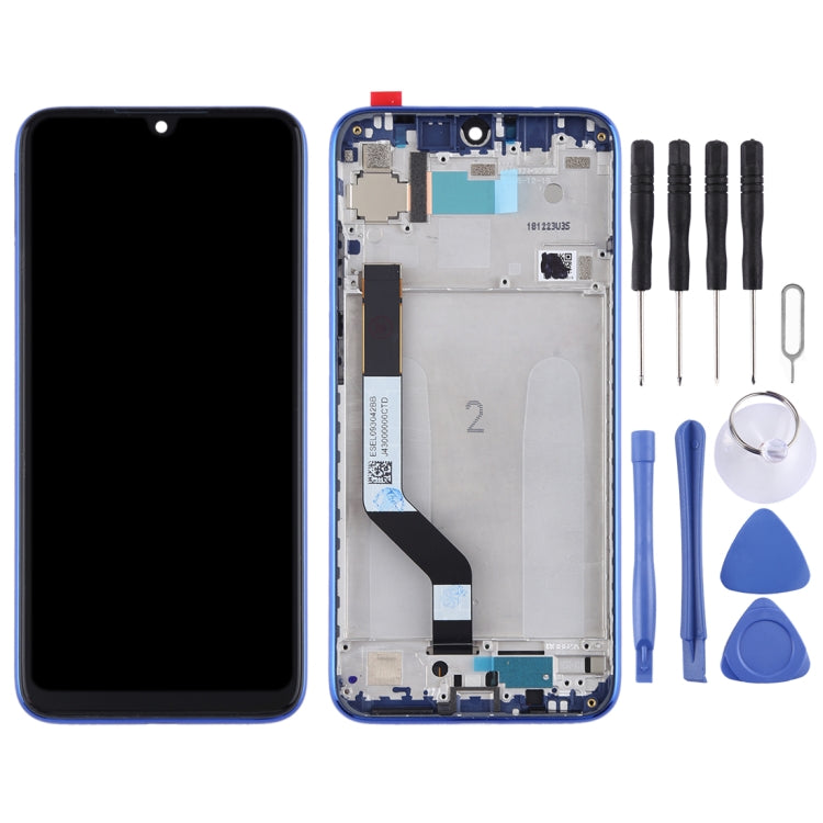TFT LCD Screen for Xiaomi Redmi Note 7 / Redmi Note 7 Pro Digitizer Full Assembly with Frame(Blue) - free shipping - PMC TechLife - Order now!