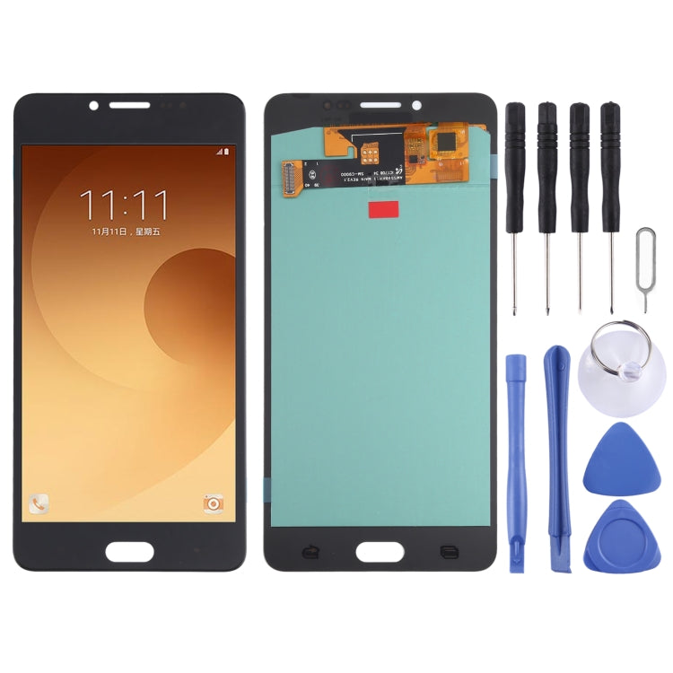 OLED Material LCD Screen and Digitizer Full Assembly for Samsung Galaxy C9 Pro SM-C9000/C900(Black) - free shipping - PMC TechLife - Order now!
