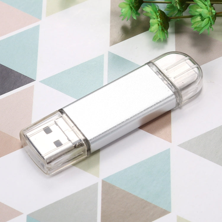 16GB 3 in 1 USB-C / Type-C + USB 2.0 + OTG Flash Disk, For Type-C Smartphones & PC Computer(Silver) - free shipping - PMC TechLife - Order now!