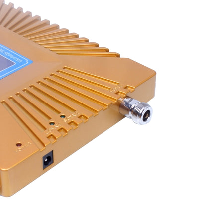 GSM900 / WCDMA2100 Mini Mobile Phone LCD Signal Repeater with Logarithm Periodic Antenna(Gold) - free shipping - PMC Jewellery - Order now!