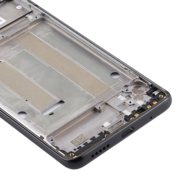 Front Housing LCD Frame Bezel Plate for Motorola Moto One Vision(Black)