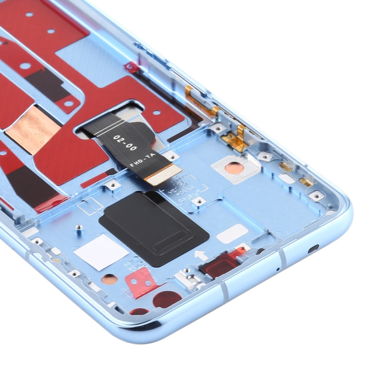 OEM LCD Screen for Huawei Nova 6 5G Digitizer Full Assembly with Frame(Blue)