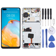 Original OLED LCD Screen for Huawei P40 Digitizer Full Assembly with Frame(Silver)