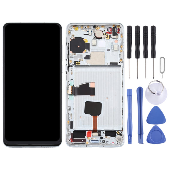 Original OLED LCD Screen for Huawei P40 Digitizer Full Assembly with Frame(Silver)