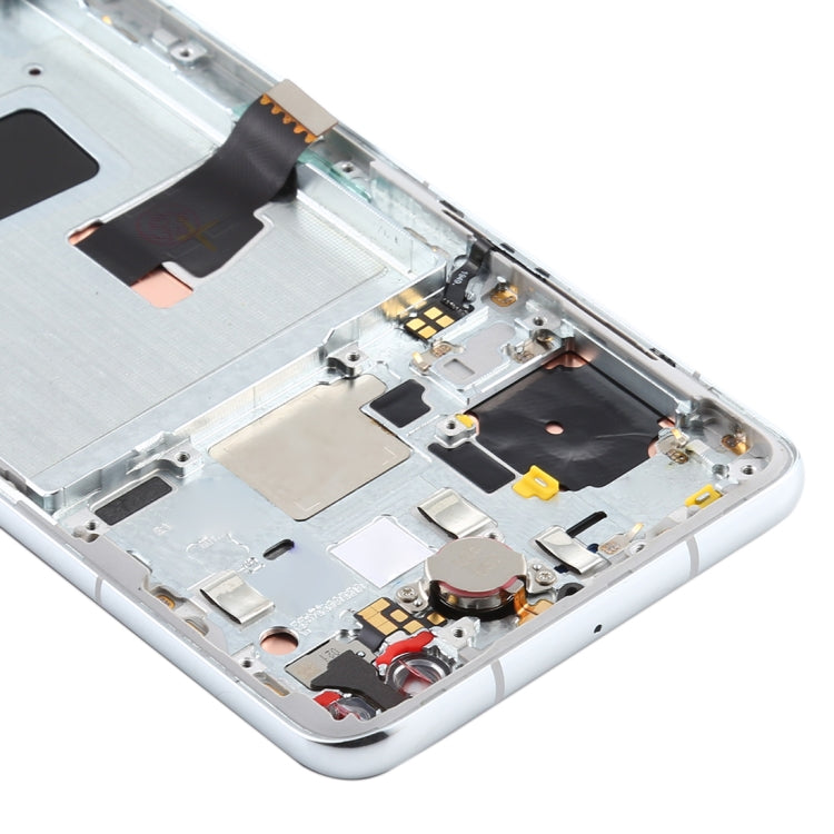 Original OLED LCD Screen for Huawei P40 Digitizer Full Assembly with Frame(Silver)