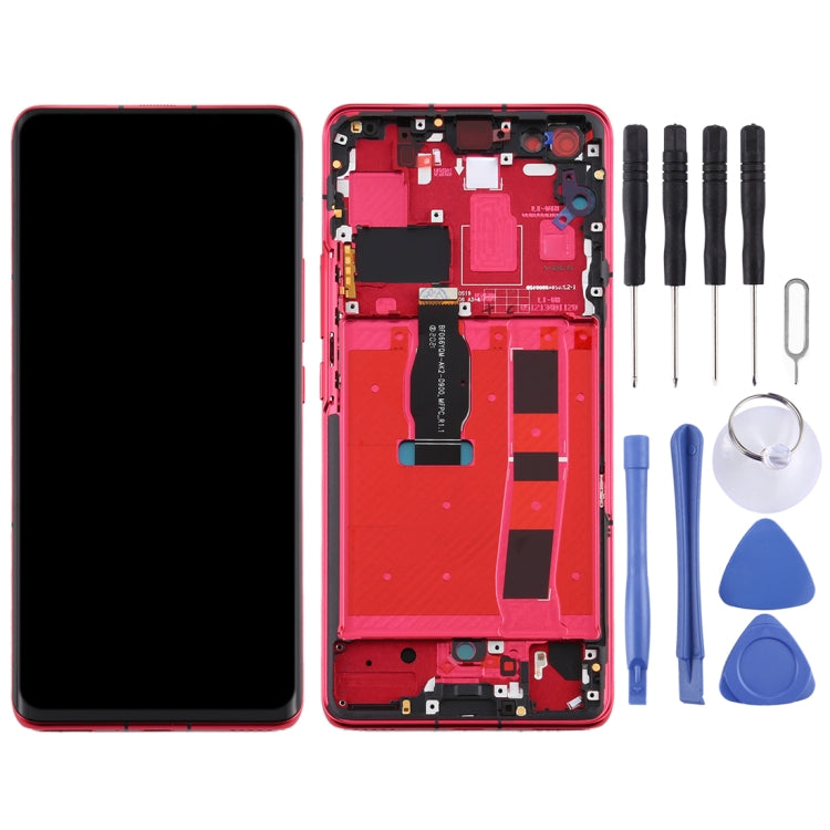 Original OLED LCD Screen for Huawei Nova 7 Pro 5G Digitizer Full Assembly with Frame(Red)