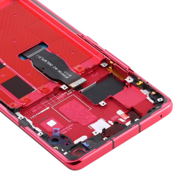 Original OLED LCD Screen for Huawei Nova 7 Pro 5G Digitizer Full Assembly with Frame(Red)