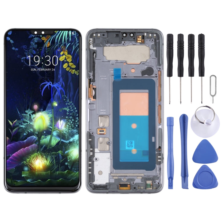 LCD Screen and Digitizer Full Assembly With Frame for LG V50 ThinQ 5G LM-V500 LM-V500N LM-V500EM LM-V500XM LM-V450PM LM-V450(Black) - free shipping - PMC TechLife - Order now!