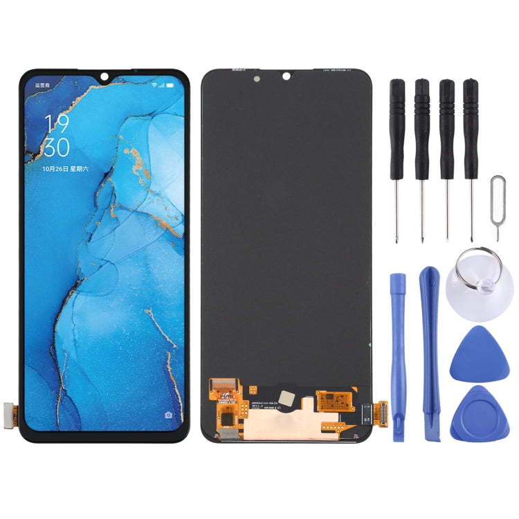 Original AMOLED Material LCD Screen and Digitizer Full Assembly for OPPO Reno3 CPH2043 / A91/ PCPM00 / CPH2001 / CPH2021 / F15 / CPH2001 / Find X2 Lite / CPH2005 / K7 5G / F17 CPH2095 - free shipping - PMC TechLife - Order now!
