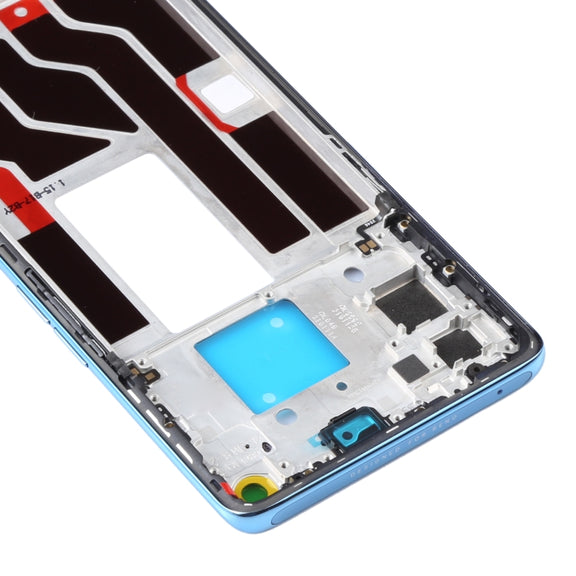 For OPPO Reno5 Pro 5G PDSM00, PDST00, CPH2201 Original Front Housing LCD Frame Bezel Plate (Blue)