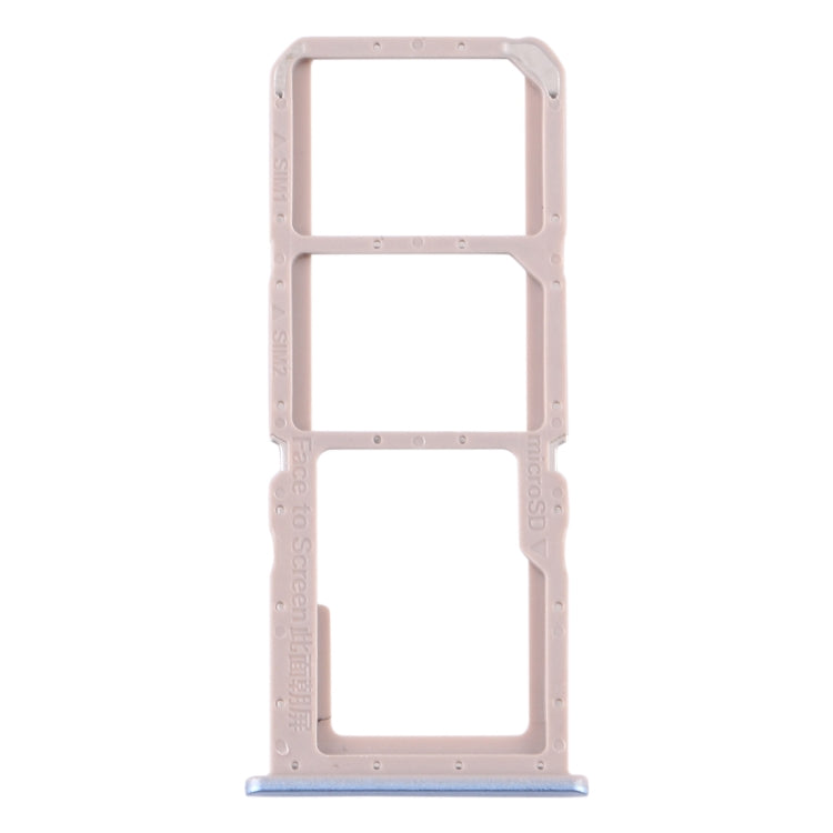 For OPPO A32 / A53 4G / A33 2020 / A53s / A11s PDVM00  SIM Card Tray + SIM Card Tray + Micro SD Card Tray(Blue) - free shipping - PMC TechLife - Order now!