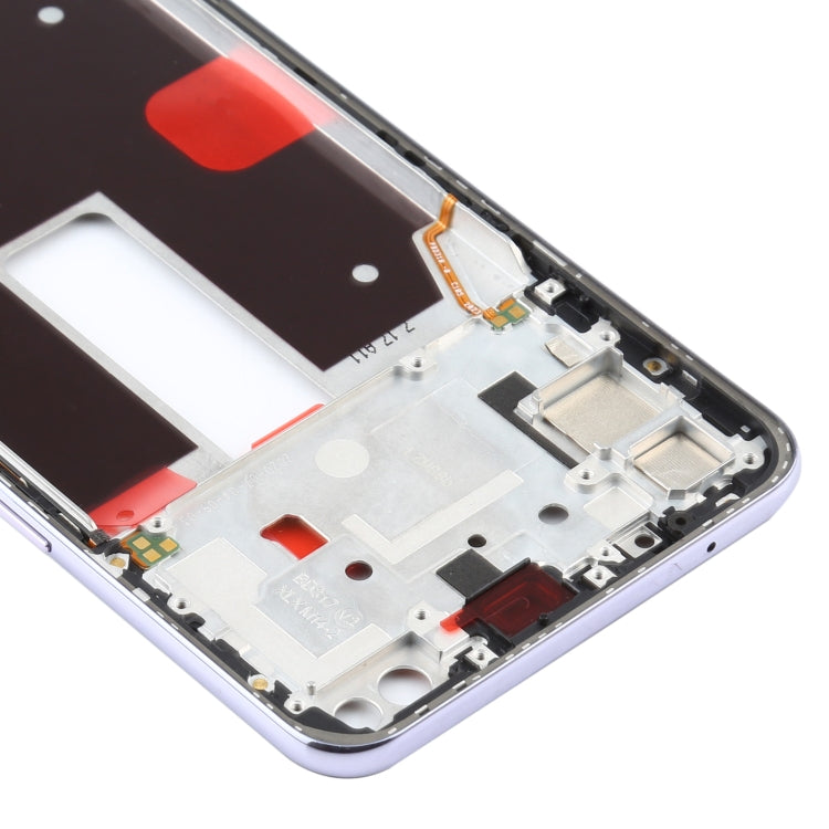 For OPPO Reno4 5G PDPM00, PDPT00, CPH2091 Front Housing LCD Frame Bezel Plate (Purple)